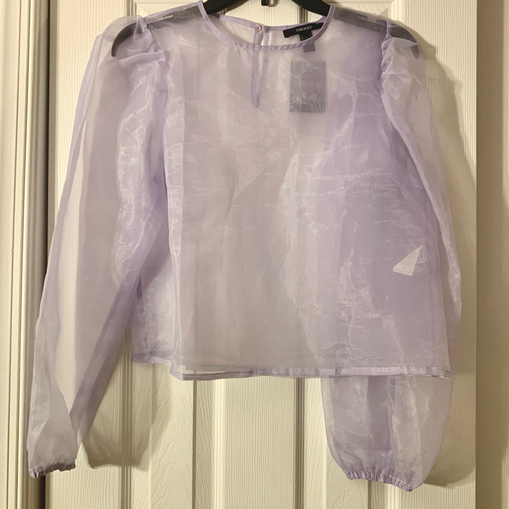 Forever 21 Light Lavender Sheer Blouse 🪻